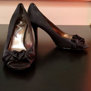 Women's Nina Black Heels Open Toe